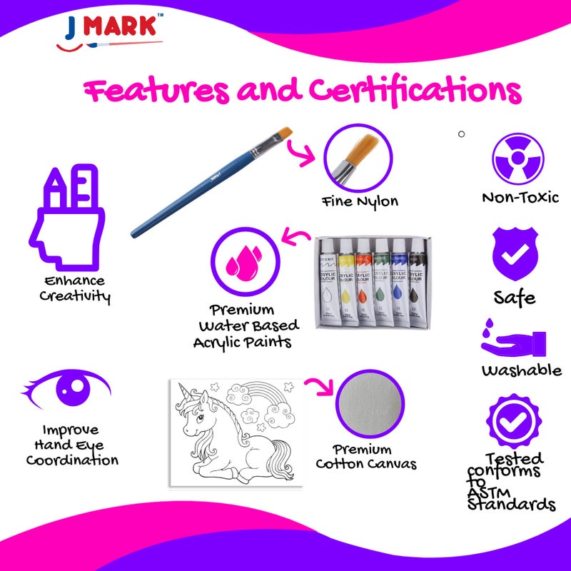 J MARK Kids Painting Set - All Inclusive Acrylic Paint Set for Kids - Safe Painting Supplies - Image 4